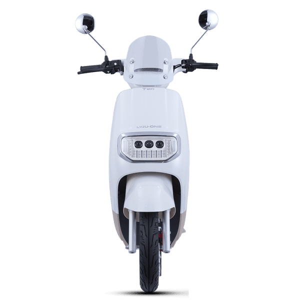 High-quality white electric scooter with modern design and advanced features for urban commuting. Perfect for eco-friendly transportation and smart mobility solutions.