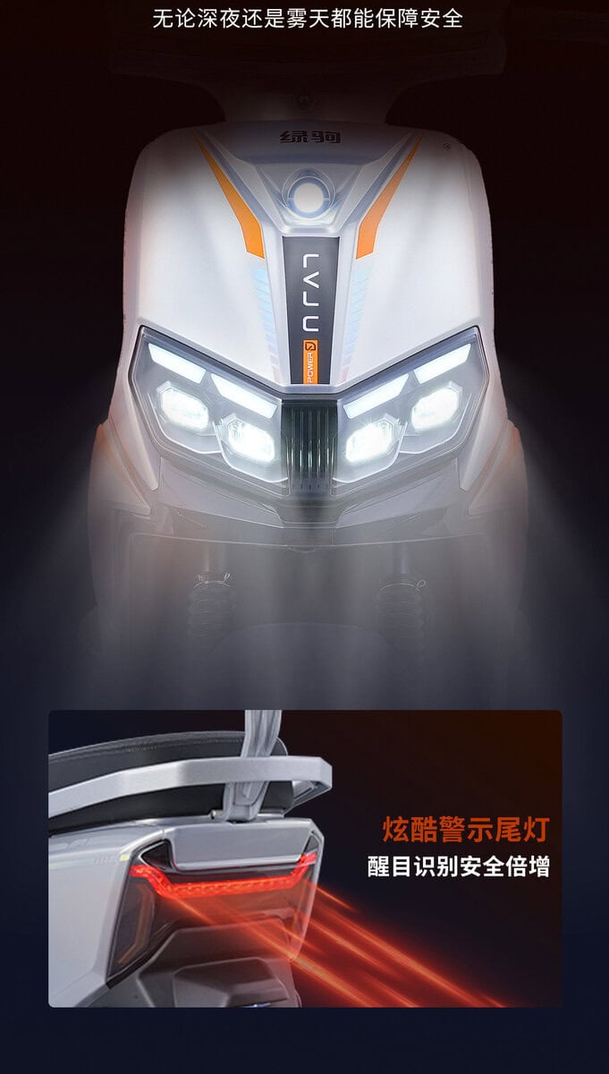 High-visibility LED headlight and tail light for electric bikes, enhancing safety during night riding. Designed for durability and optimal performance, suitable for e-bike enthusiasts.