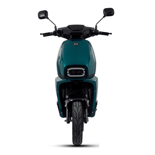 Electric scooter with digital dashboard, sleek body, and ergonomic handlebars, ideal for urban commuting. Features advanced technology, eco-friendly operation, and stylish appearance for efficient cit.