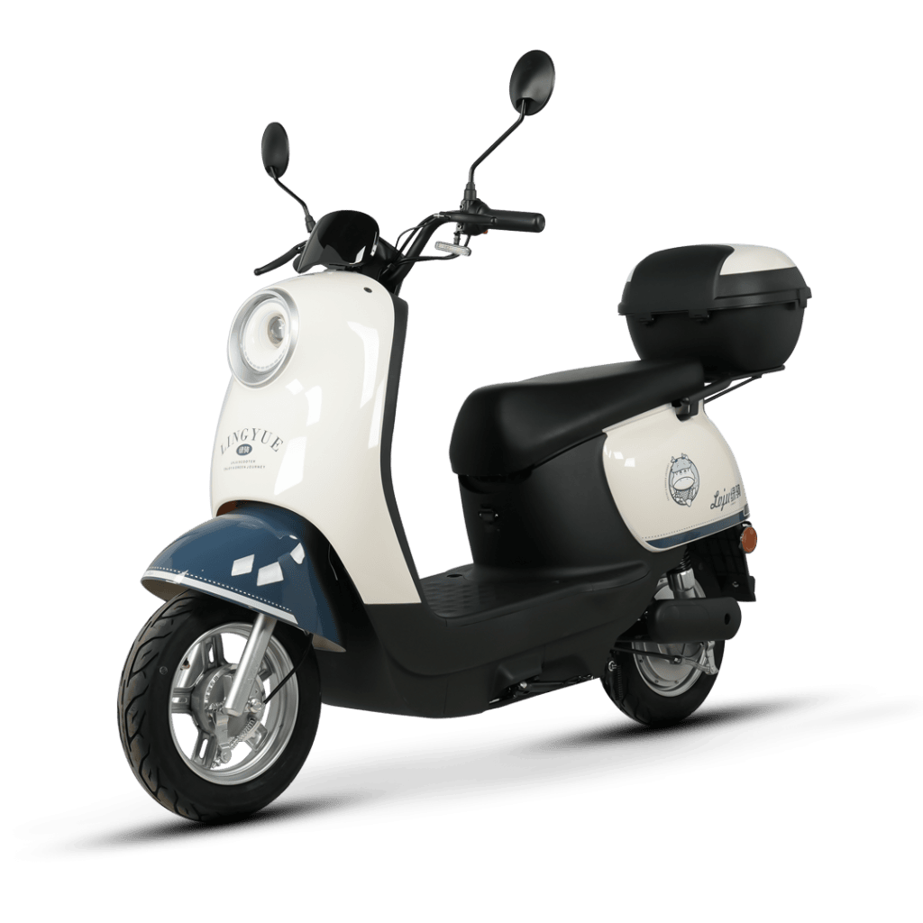 Electric scooter for urban commuting, featuring a sleek look, comfortable seat, and practical storage options, ideal for eco-friendly transportation and daily travel needs.