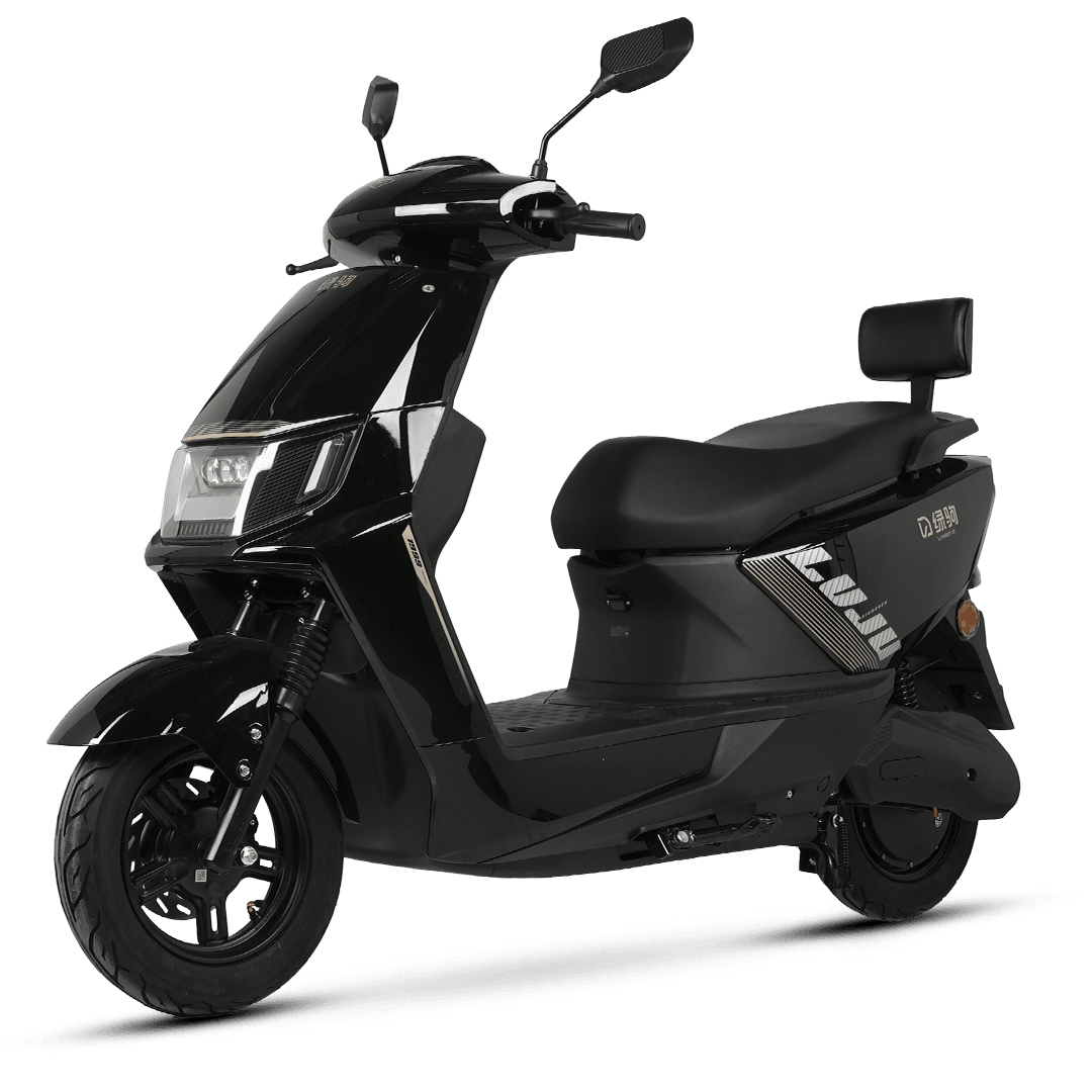 Electric scooter designed for adventure enthusiasts, featuring a sleek black finish and modern design. Perfect for urban commuting and outdoor exploration, compatible with WooCommerce apps for seamles.