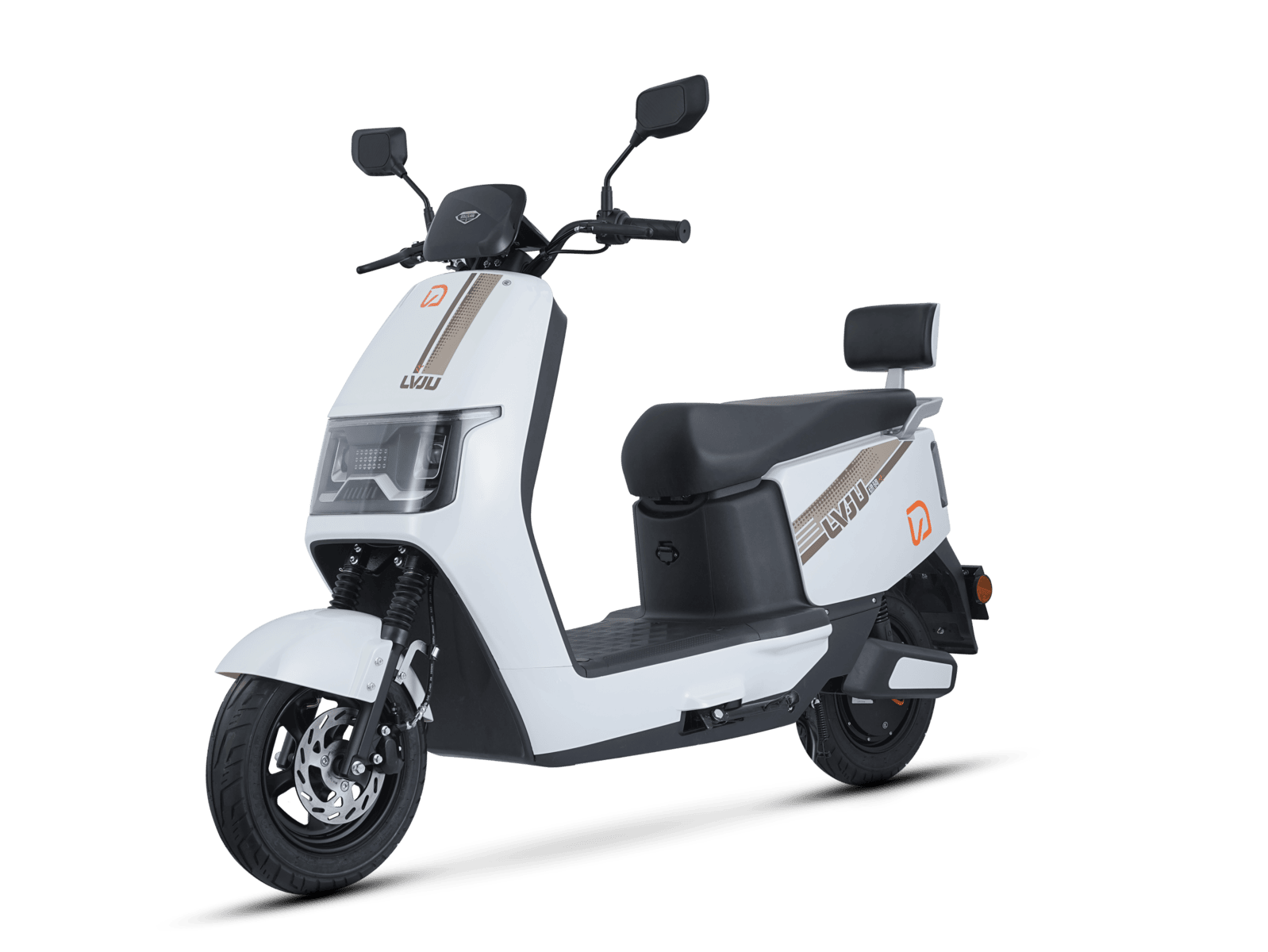 Electric scooter with modern design, suitable for city travel and eco-friendly transportation. Features a comfortable seat, digital display, and durable build for daily commuting needs.