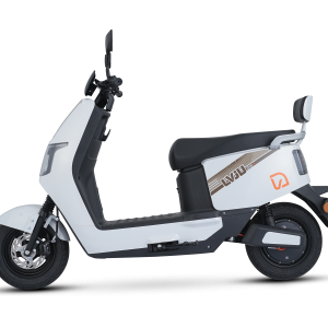 Electric scooter for urban commuting and delivery services.