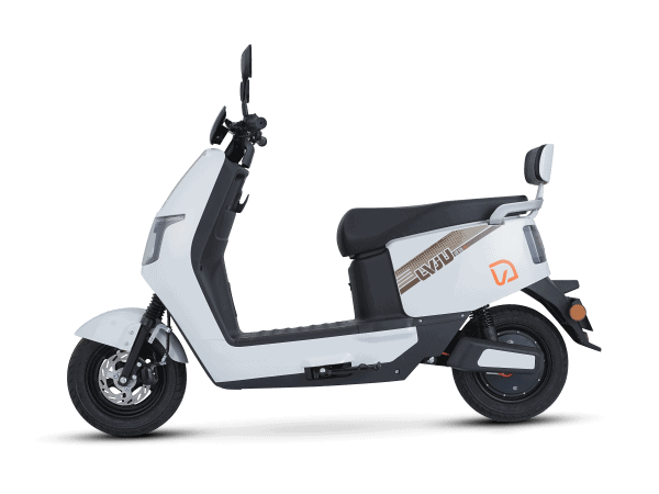 Electric scooter for urban commuting and delivery services.