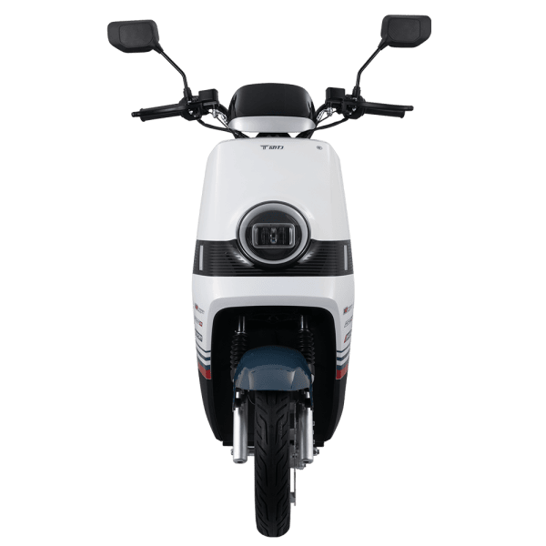 Electric scooter with digital display and modern design for urban commuting. Perfect for eco-friendly transportation, featuring a sleek look, advanced features, and easy handling for city riders.