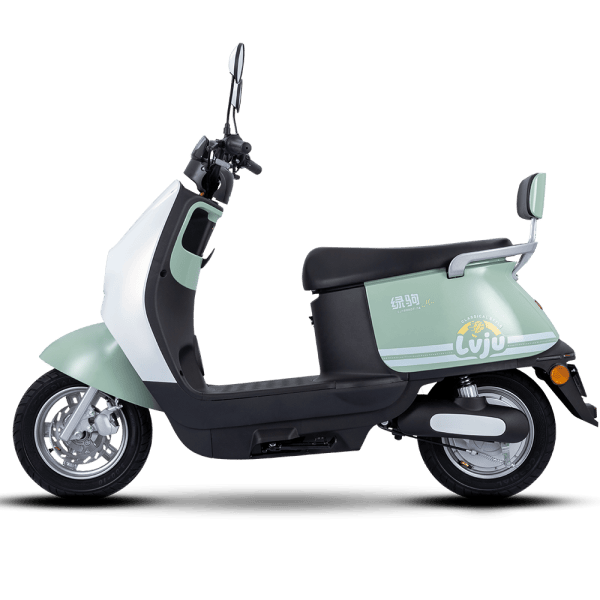 An eco-friendly electric scooter designed for city commuting, featuring a sleek modern look, comfortable seat, and efficient battery system for sustainable transportation.