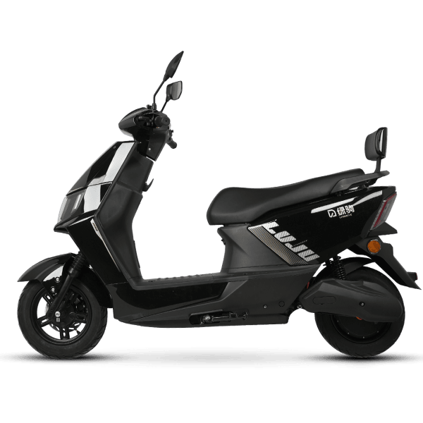 Modern black electric scooter ideal for urban commuting and outdoor adventures, featuring sleek design, comfortable seat, and advanced battery technology.