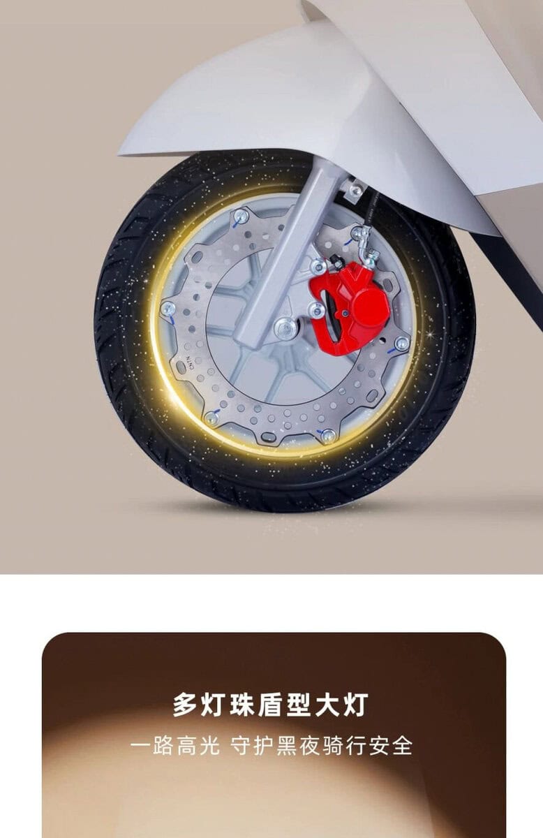 LED-lit scooter wheel for enhanced visibility and safety.