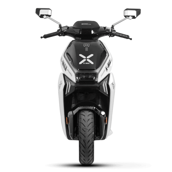 Modern X-MAX electric scooter with sleek design, digital display, and advanced features for urban commuting and eco-friendly transportation.