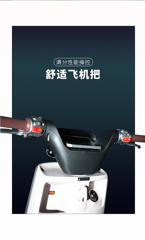Modern foldable electric scooter handlebar with ergonomic grips, suitable for urban commuting, travel, and eco-friendly transportation solutions.