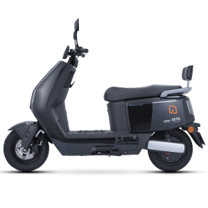 Electric scooter with modern design, suitable for city transportation and eco-friendly travel. Perfect for delivery services and personal commuting, compatible with WooCommerce app integrations.