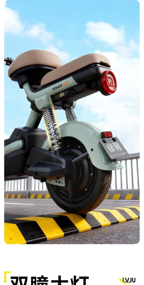 Electric scooter with modern design, suitable for city commuting and delivery services, featuring a comfortable seat, durable build, and efficient motor for optimal performance.